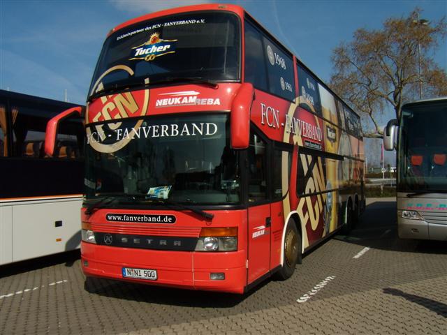 Setra S 328-DT Neukam-ReBa FCN-Fanverband Nürnberg N-NI 500